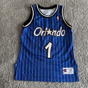 Vintage Authentic Champion NBA Orlando Magic Penny Hardaway Blue Jersey 40 90s